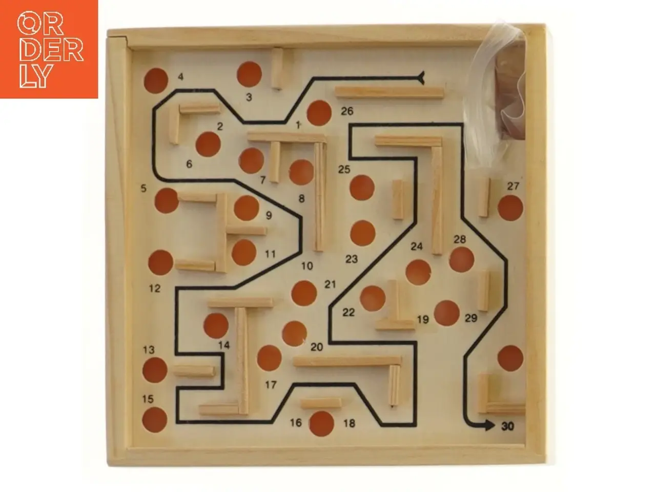 Billede 1 - Træ labyrint spil (str. 16x16 cm)