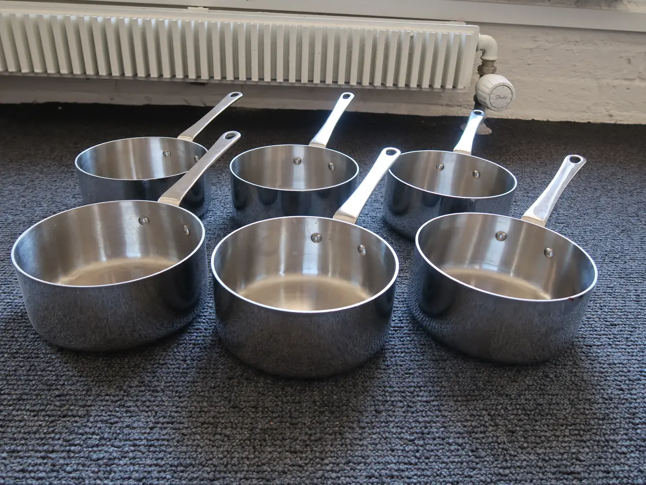 Billede 1 - 6 stk. Scanpan rustfri gryder - Ø 14 cm