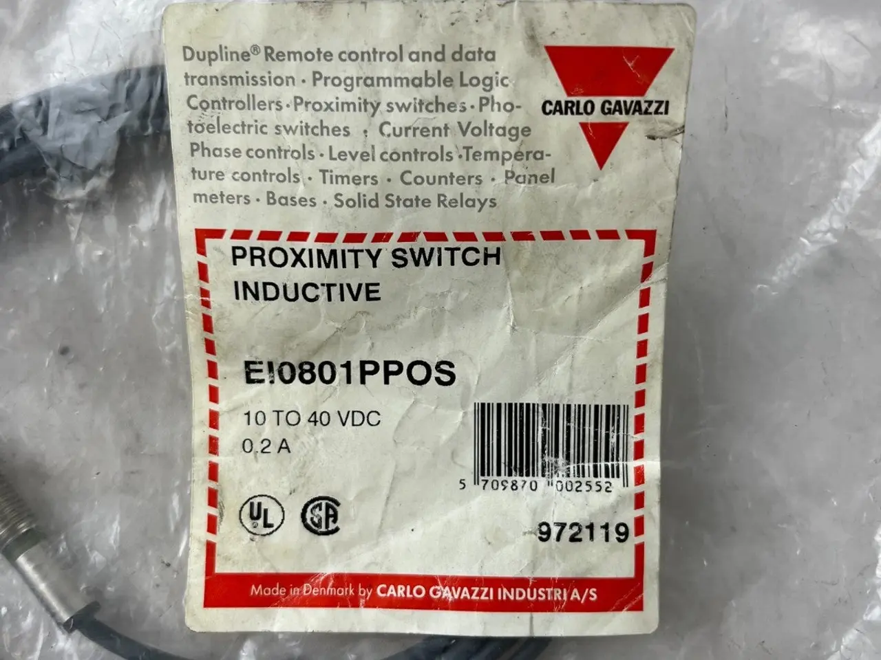 Billede 5 - Carlo Gavazzi EI0801PPOS Inductive Proximity 10–40