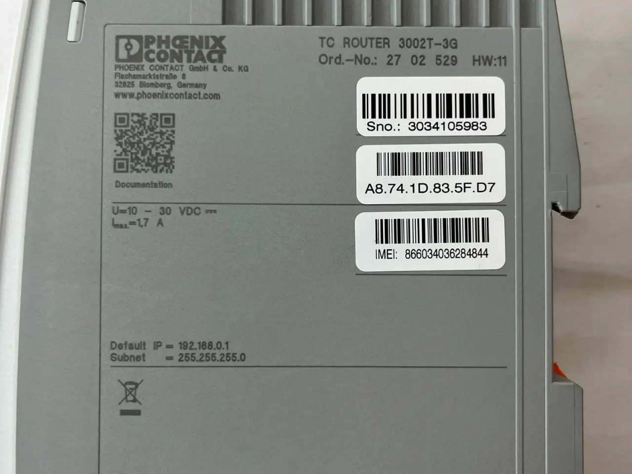 Billede 10 - Phoenix Contact TC ROUTER 3002T-3G VPN Cellular