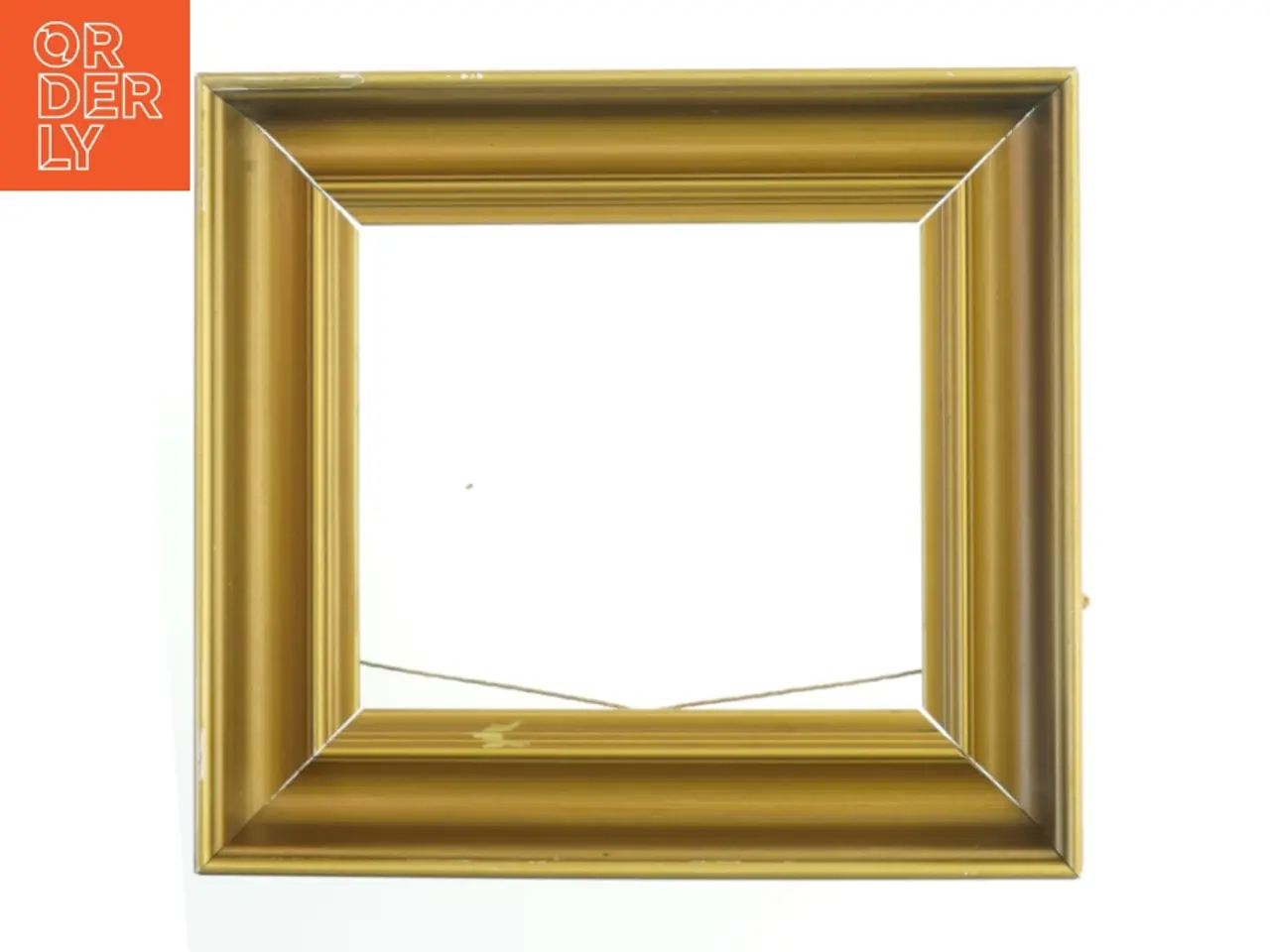 Billede 1 - Guldbelagt træramme til billeder (str. 37x34 cm)