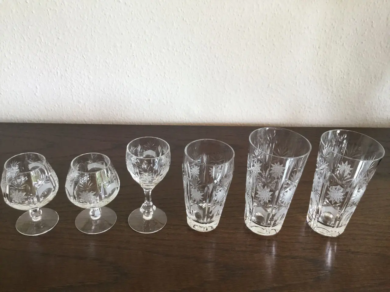 Billede 7 - 4 stk. KRYSTAL Heidelberg glas.