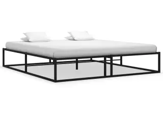 Sengestel 140x200 cm metal sort