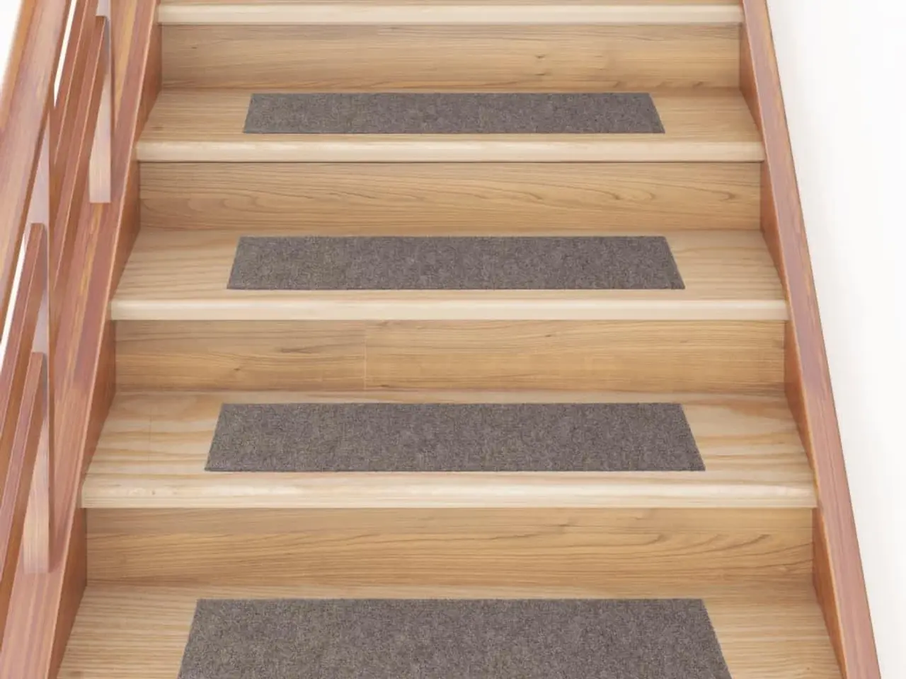 Billede 1 - Trappemåtter selvklæbende 15 stk. 76x20 cm beige rektangulære