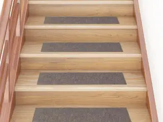 Trappemåtter selvklæbende 15 stk. 76x20 cm beige rektangulære