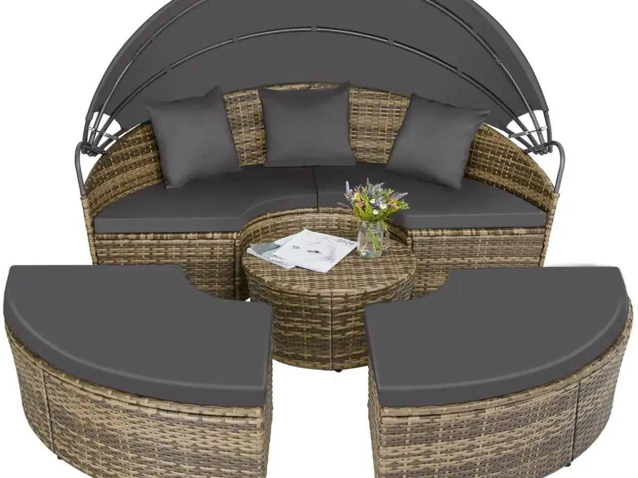 Billede 2 - daybed rund haveseng polyrattan