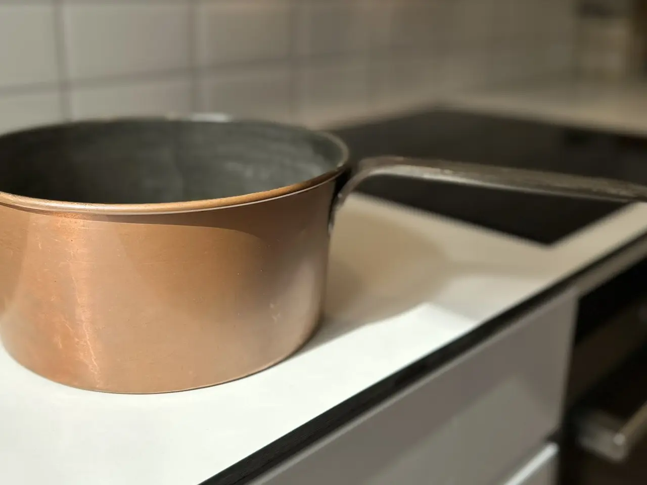 Billede 1 - Kobbergryde med håndtag på hele 5 liter