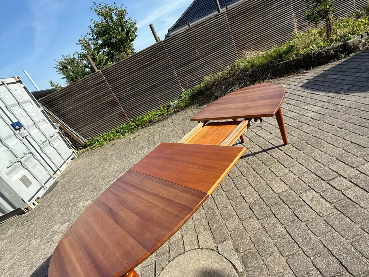 Billede 13 - Dansk retro massivt træ spisebord m\ tillægspader