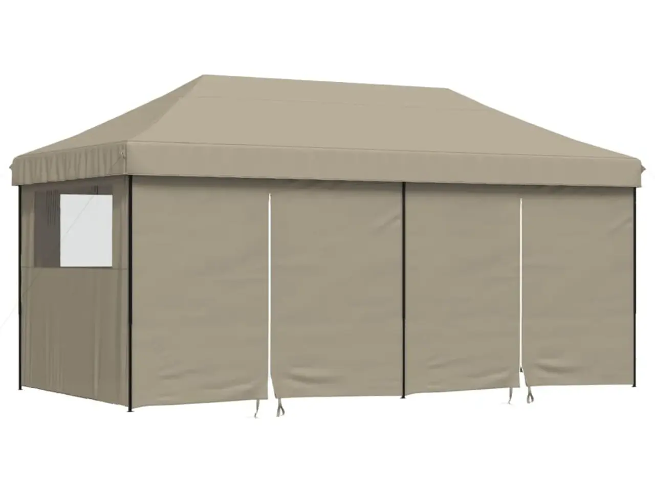 Billede 2 - Foldbart pop up-festtelt med 4 sidevægge - gråbrun, 580 × 292 cm