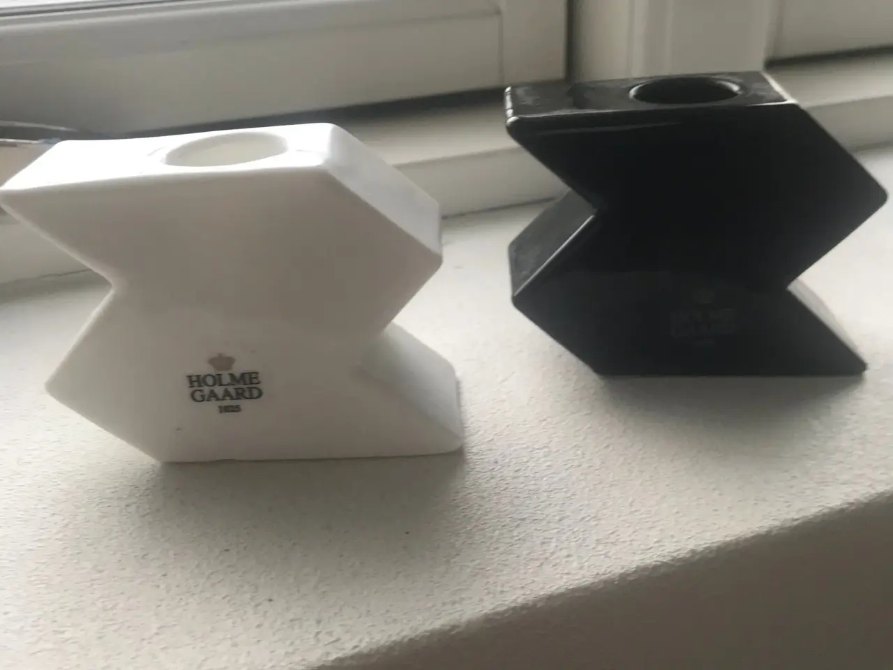 Billede 1 - Holmegaard Connection Lysestager sort hvid