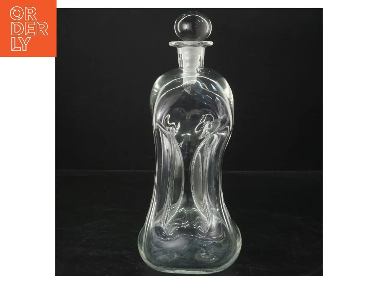 Billede 1 - Glas karaffel med prop fra Holmegaard (str. 22 cm)