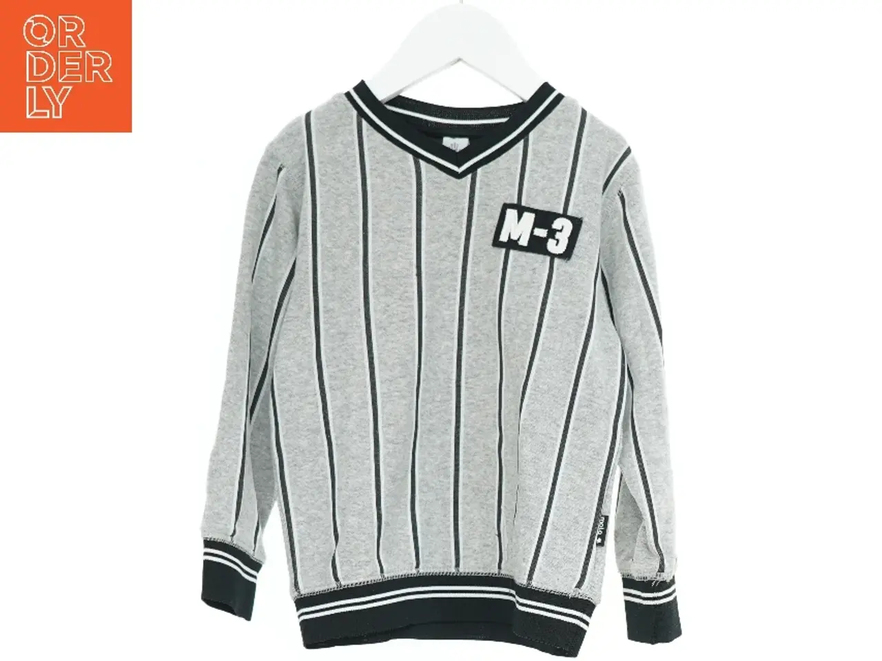 Billede 1 - Sweatshirt med striber og tryk fra Molo (str. 110)