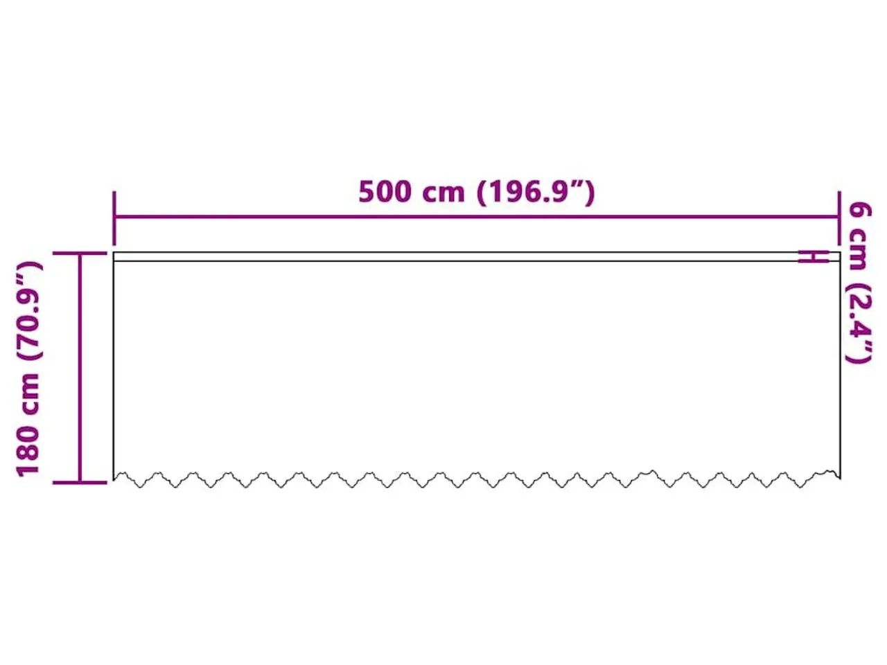 Billede 6 - Gardiner med gardiner Hvid 500 x 180 cm Polyester