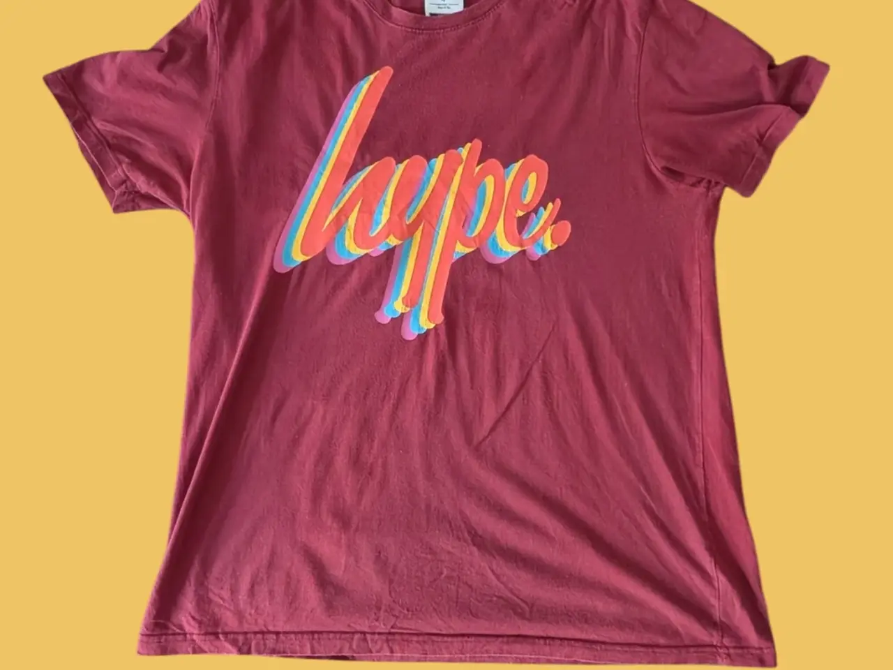 Billede 2 - Hype/Just Hype Rainbow Logo bordeau Rød T-shirt