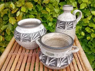 Løvemose Keramik vase og potte