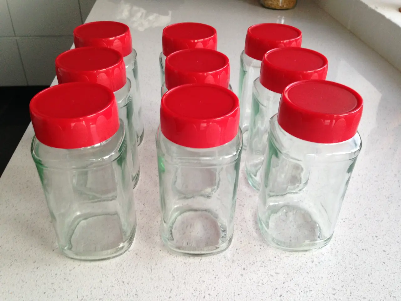 Billede 4 - Glas Krukker i 2 str. Til snold småkager perler og