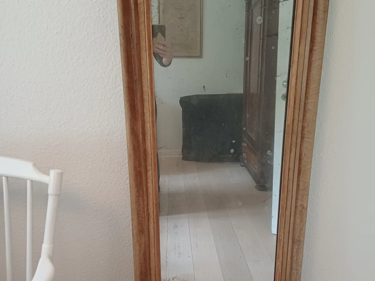 Billede 1 - Gammelt spejl med patina