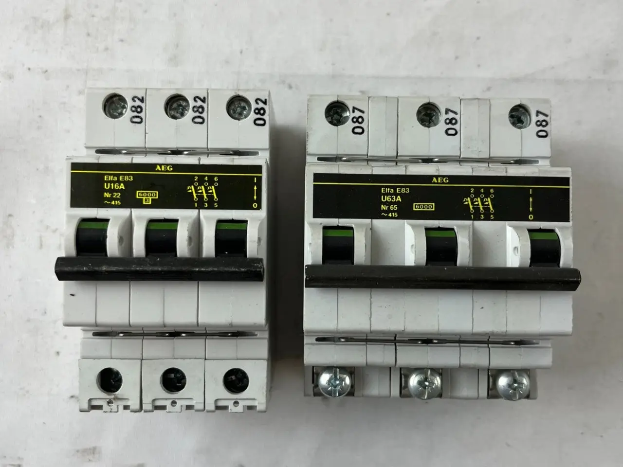 Billede 2 - AEG Elfa E83 3P automatsikring parti U16A U63A