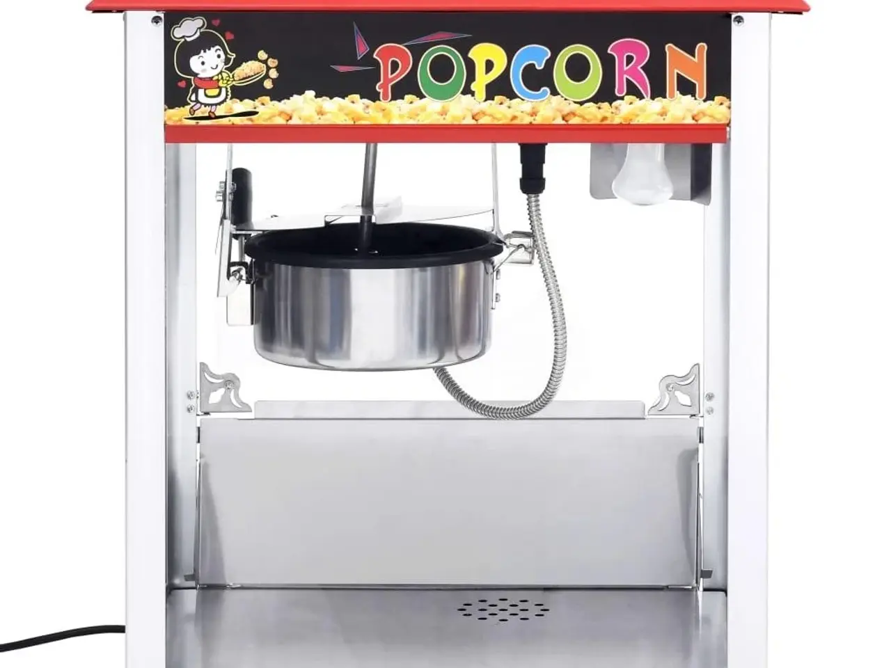 Billede 4 - Popcornmaskine med teflongryde 1400 W - rød, 2,7 l