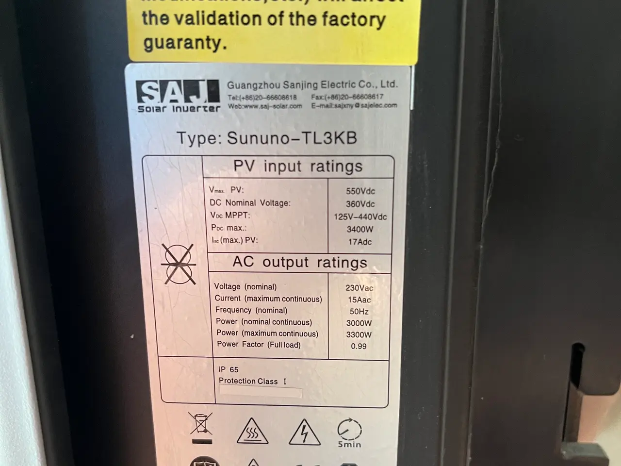 Billede 2 - SAJ 3.0 KW solcelle inverter