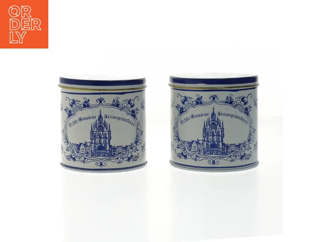 Billede 1 - Daelmann runde kagedåser med hollandsk design (str. Ø. 10 cm. længde, 10 cm)