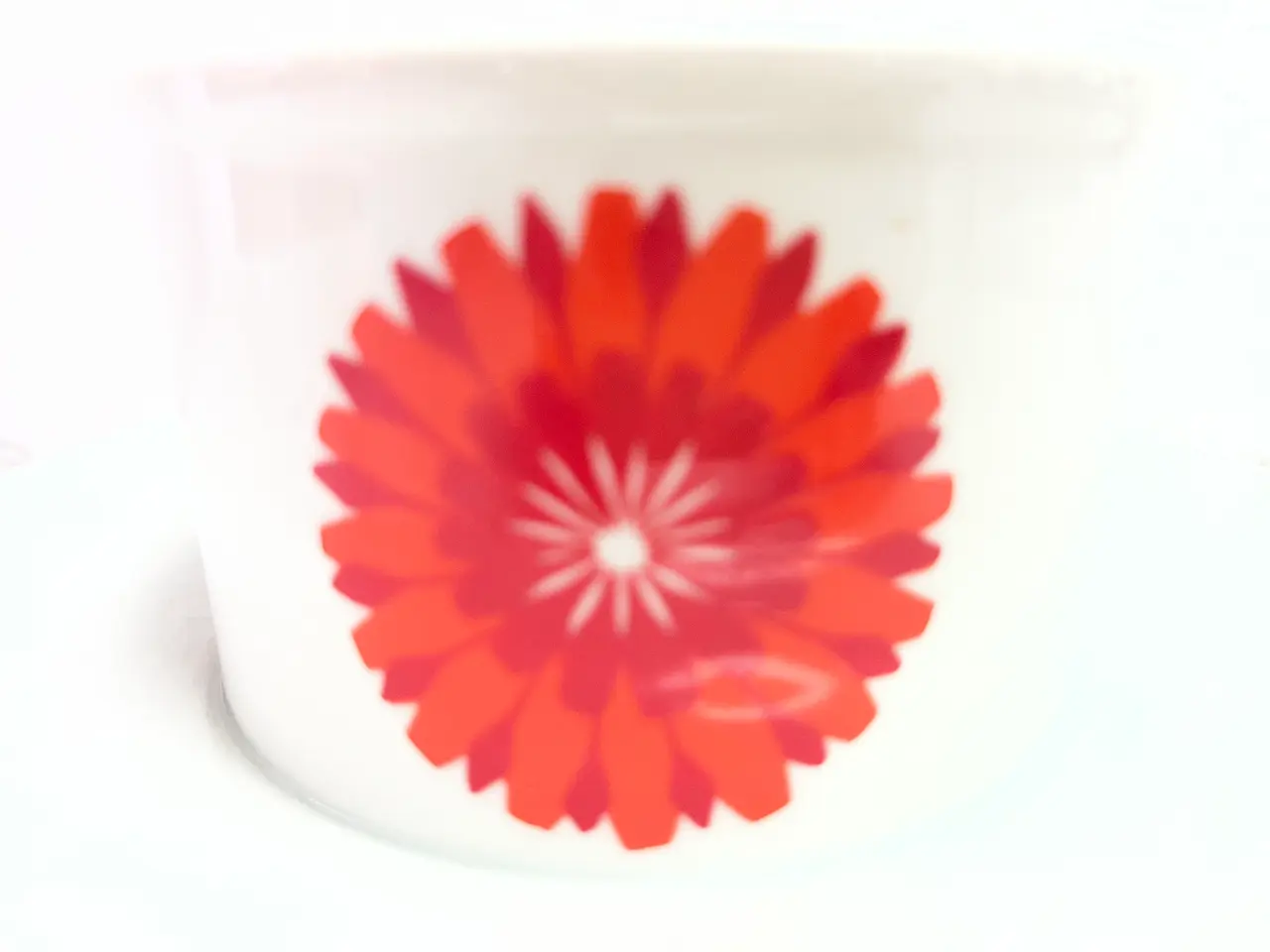 Billede 3 - Retro Skål m/Orange Dahlia Blomst.