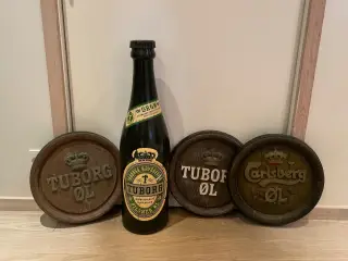 Tuborg Flaske (80 cm) + 3 skilte