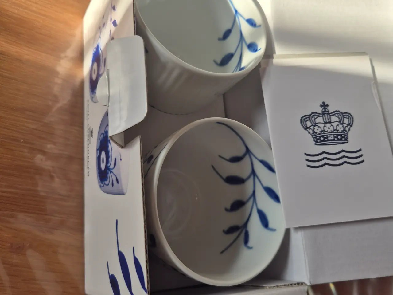Billede 3 - Royal Copenhagen. Blå Mega Riflet Fyrfadsstage / 2