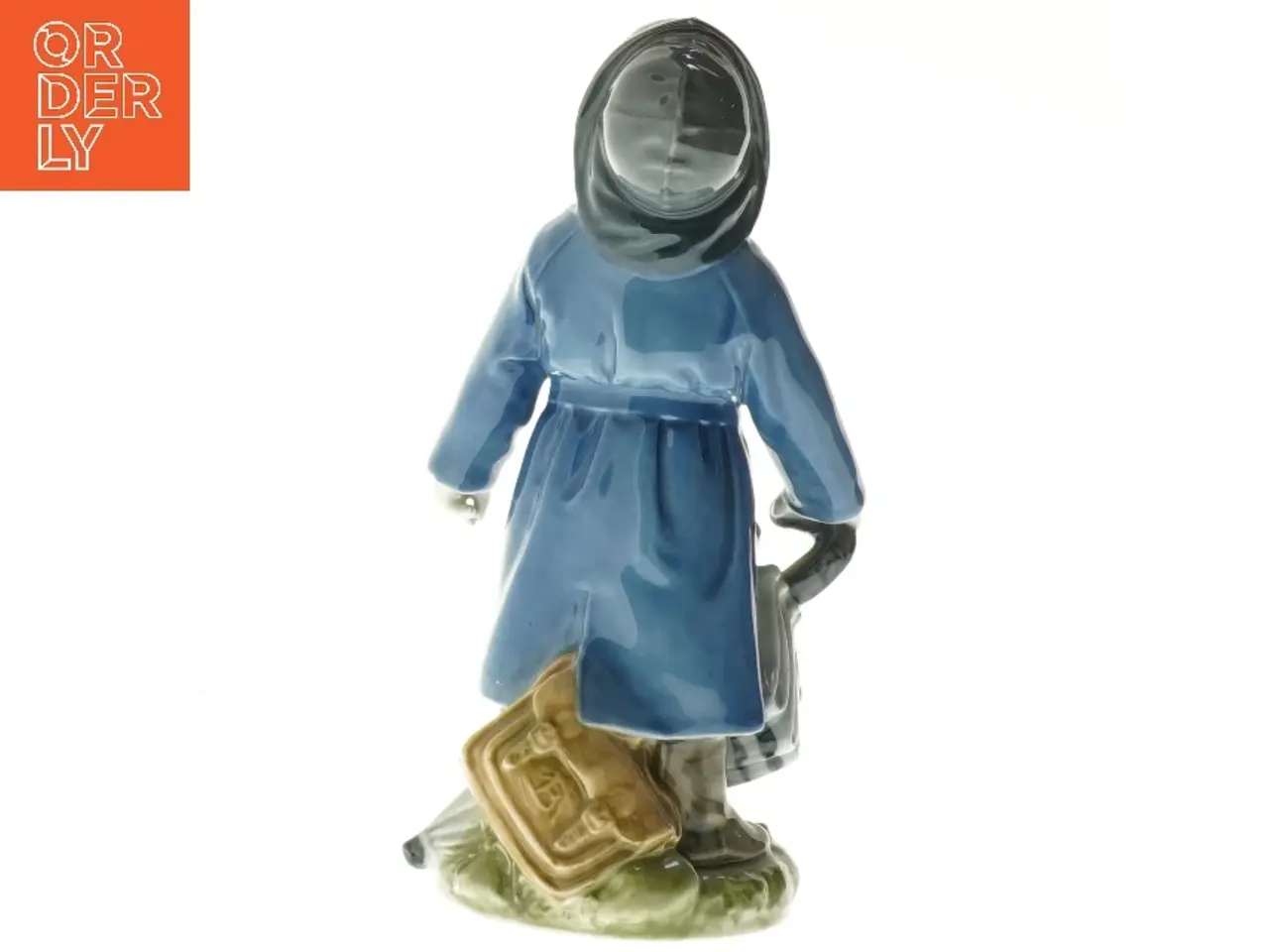 Billede 5 - Porcelænsfigur med frakke og paraply fra Royal Copenhagen (str. 18,5 cm)