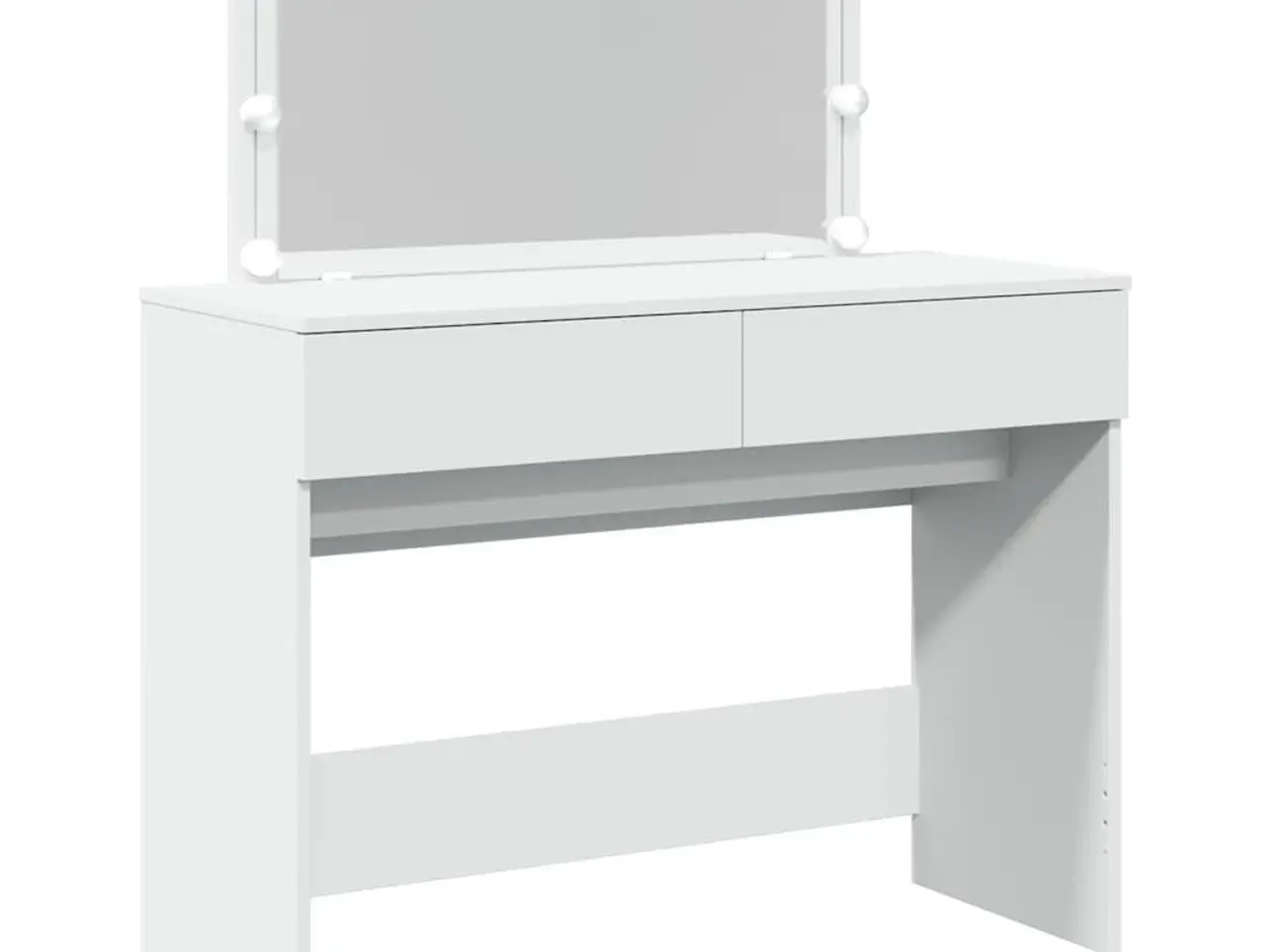 Billede 2 - Makeupbord med LED-lys 100x40x120 cm hvid