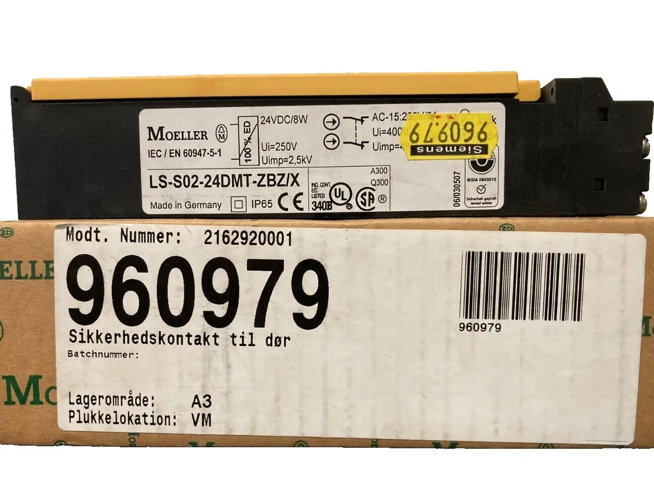 Billede 1 - Moeller LS-S02-24DMT-ZBZ/X Safety Position kontakt