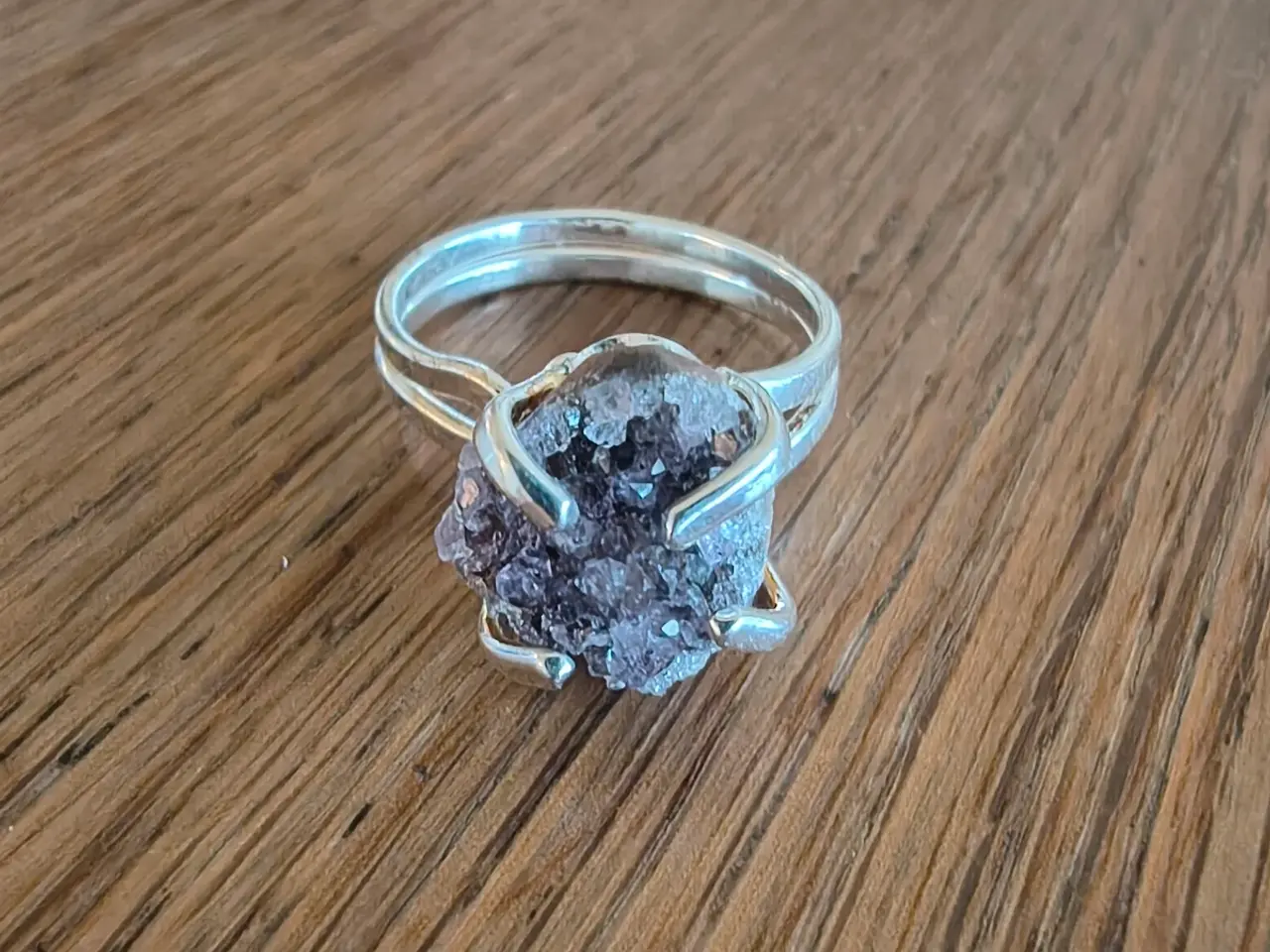 Billede 1 - Ring med rå ametyst
