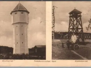 Vandtaarnet - Folkekuranstalten Hald - Klokketaarnet - Postkort - Brugt