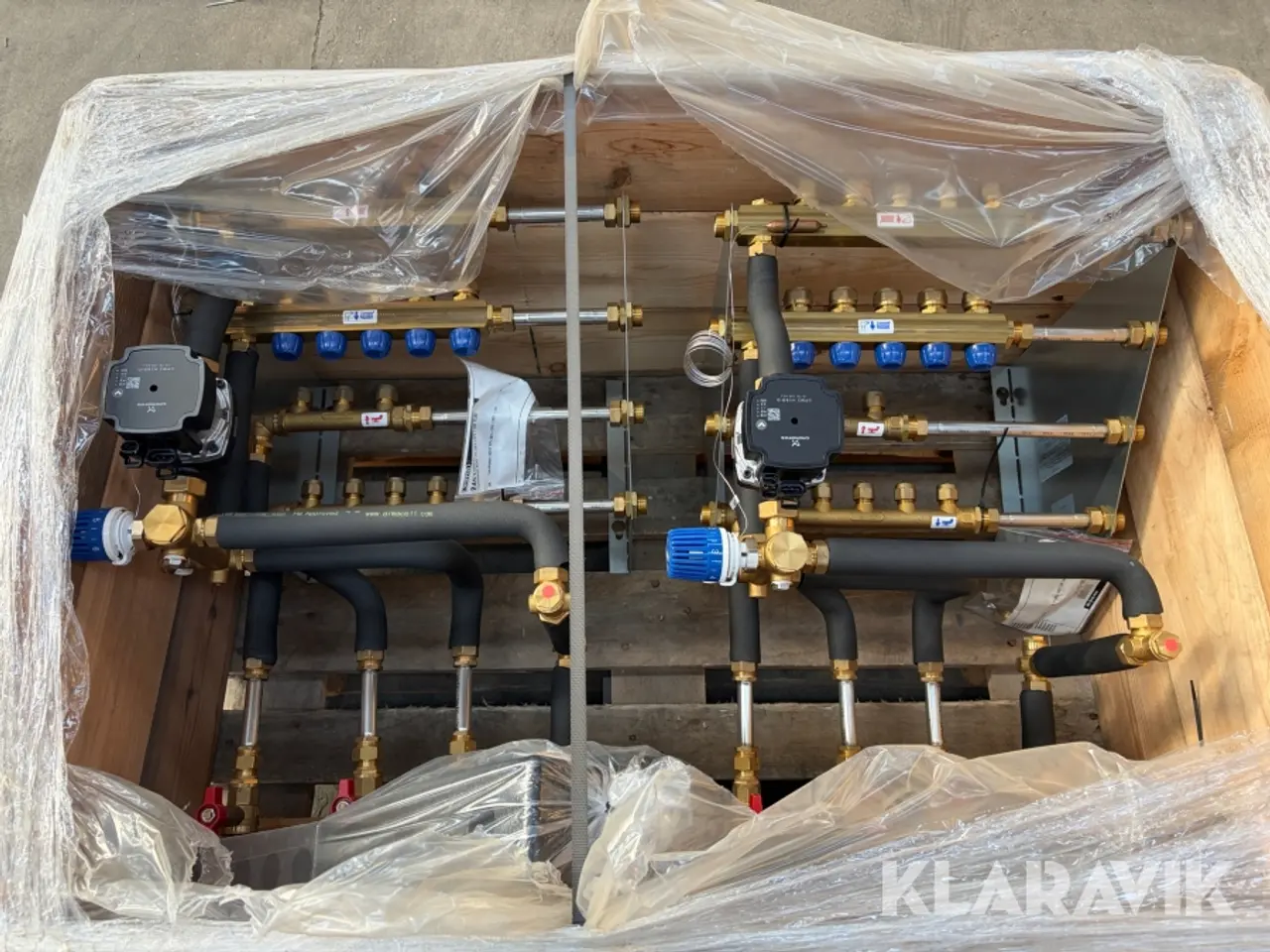 Billede 2 - Gulvvarmeunit Wavin BCVS TPI 5KV + 3VV + 5GV Grundfos cirkulationspumpe 2 styk