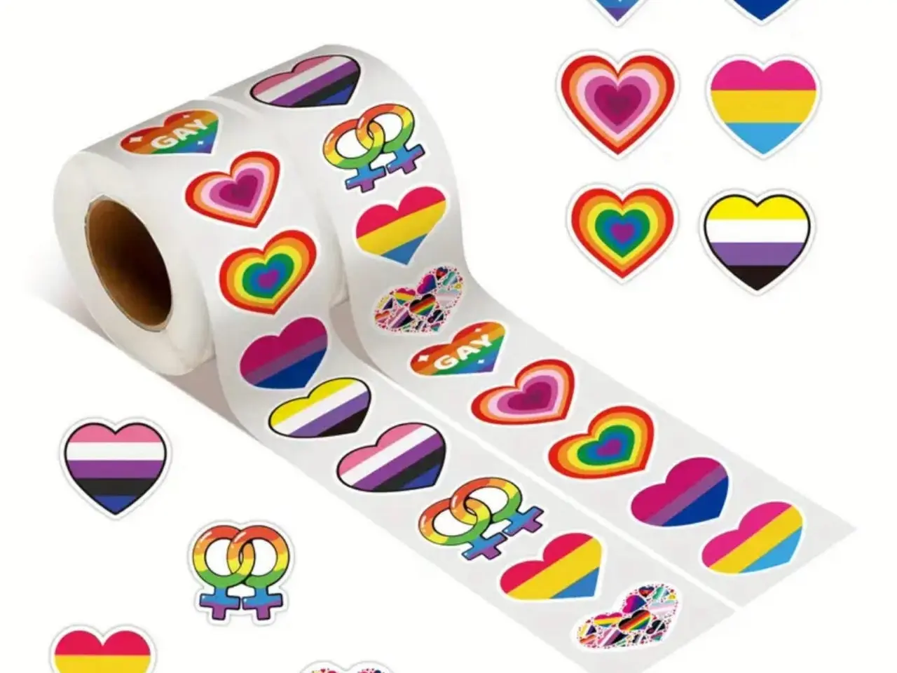 Billede 1 - 250 stk klistermærker Pride / regnbue