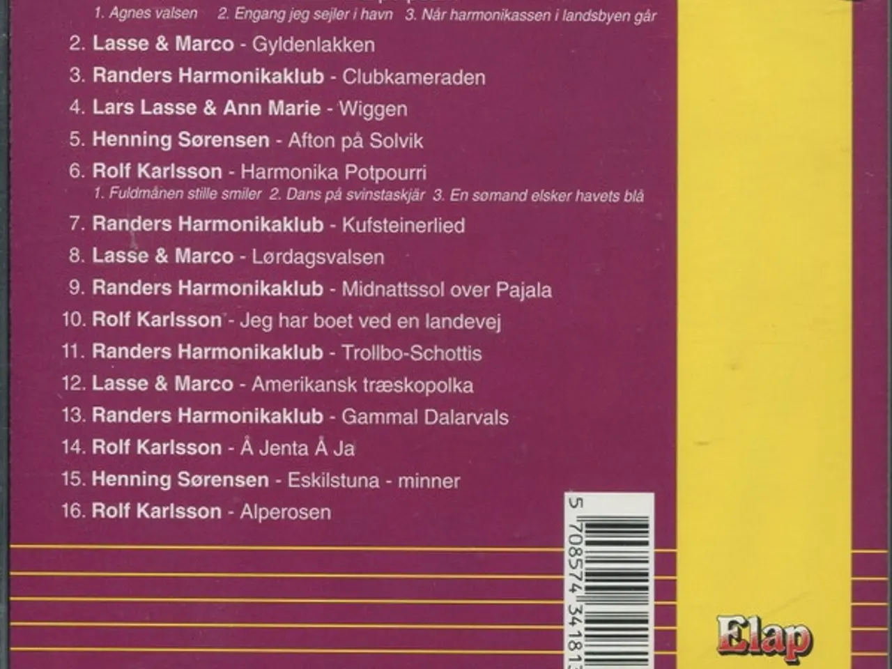 Billede 2 - Diverse kunstnere – Harmonika Favoritter… – CD