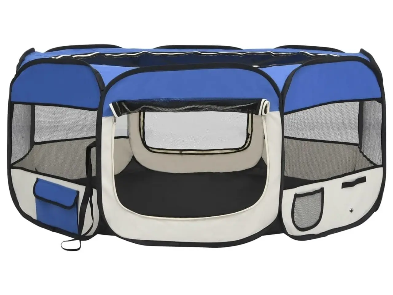Billede 5 - Foldbar hundegård med bæretaske 145x145x61 cm blå