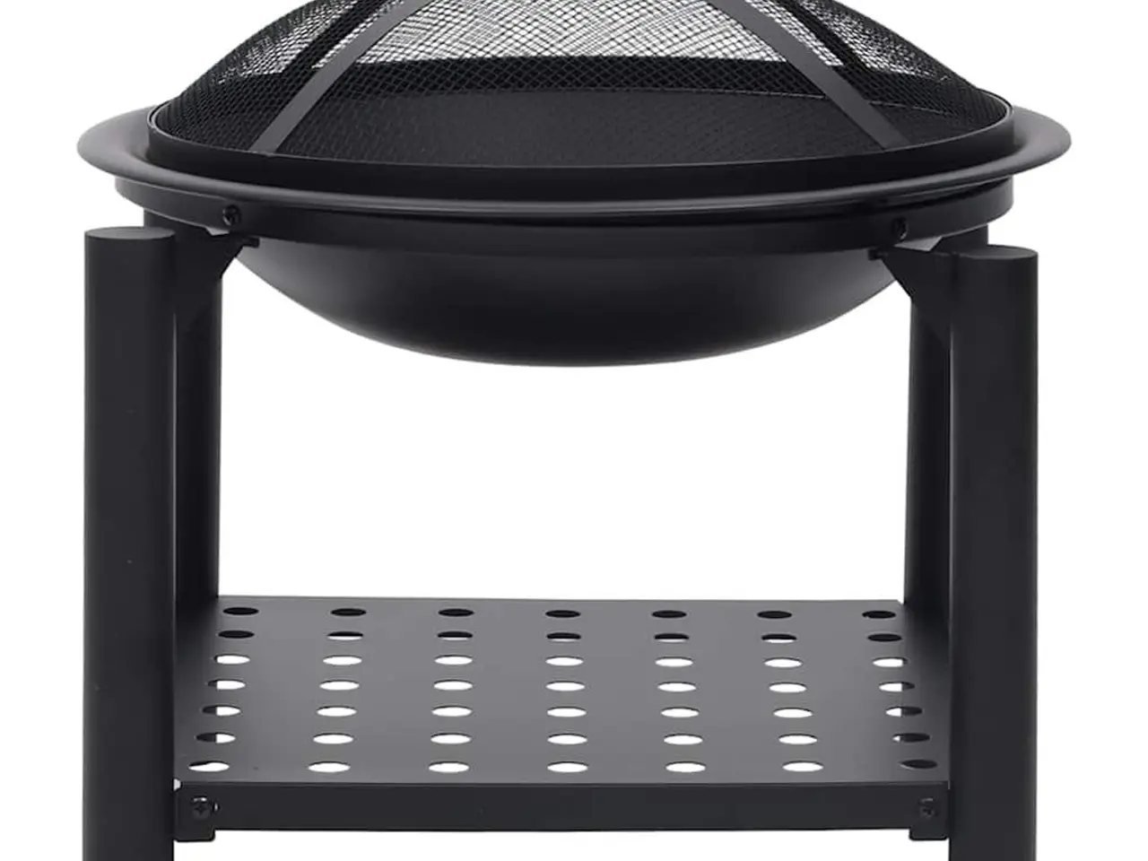 Billede 4 - Bålfad med ildrager 54 × 54 × 55 cm - stål, sort