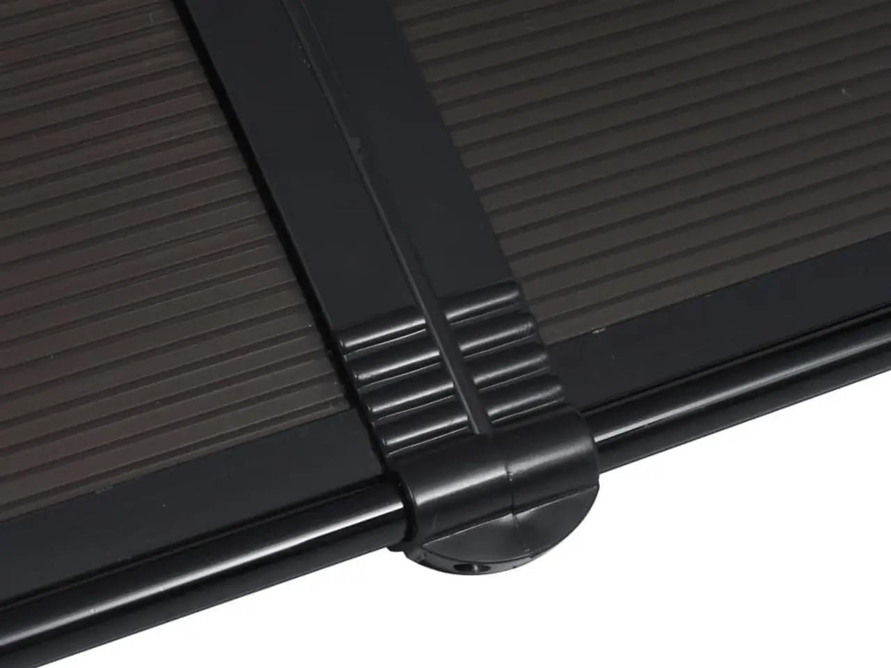 Billede 4 - Dørbaldakin 240 × 100 cm - polycarbonat, sort beslag