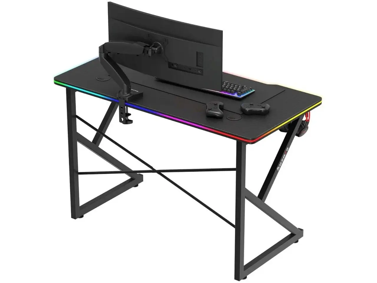 Billede 4 - Gamingbord Huzaro Hero 1.7 RGB - sort, 120×60 cm