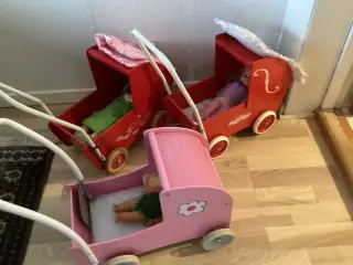 Dukkevogne med dyner og dukke