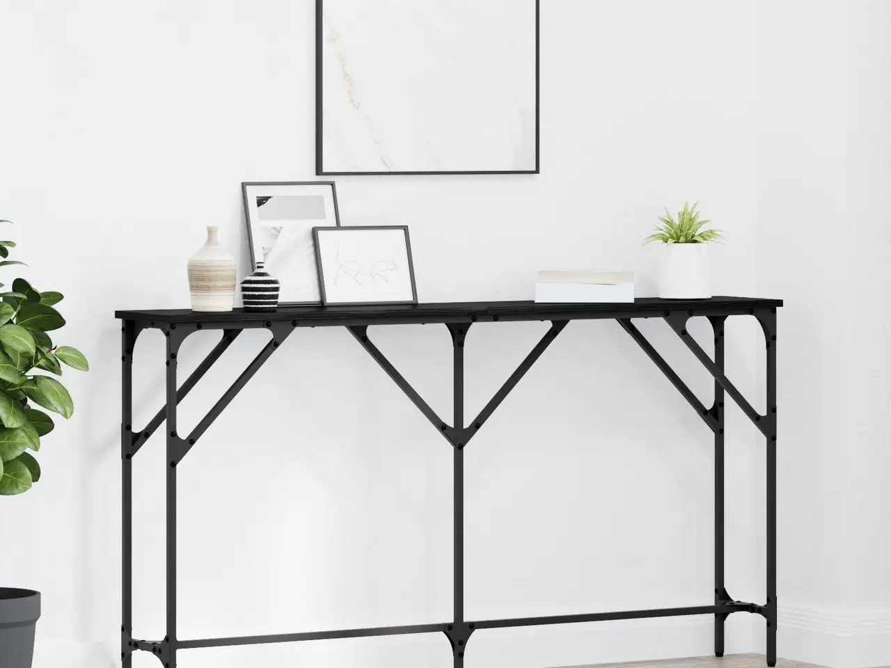 Billede 1 - Konsolbord i sort eg - 140 x 23 x 75 cm