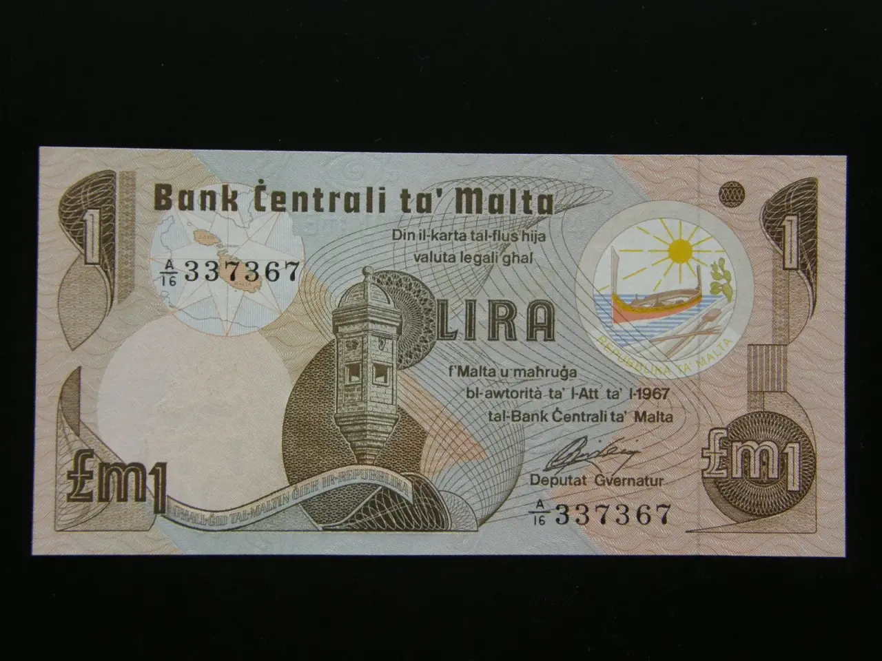 Billede 1 - Malta 1 Lira 1979 P34b Unc.