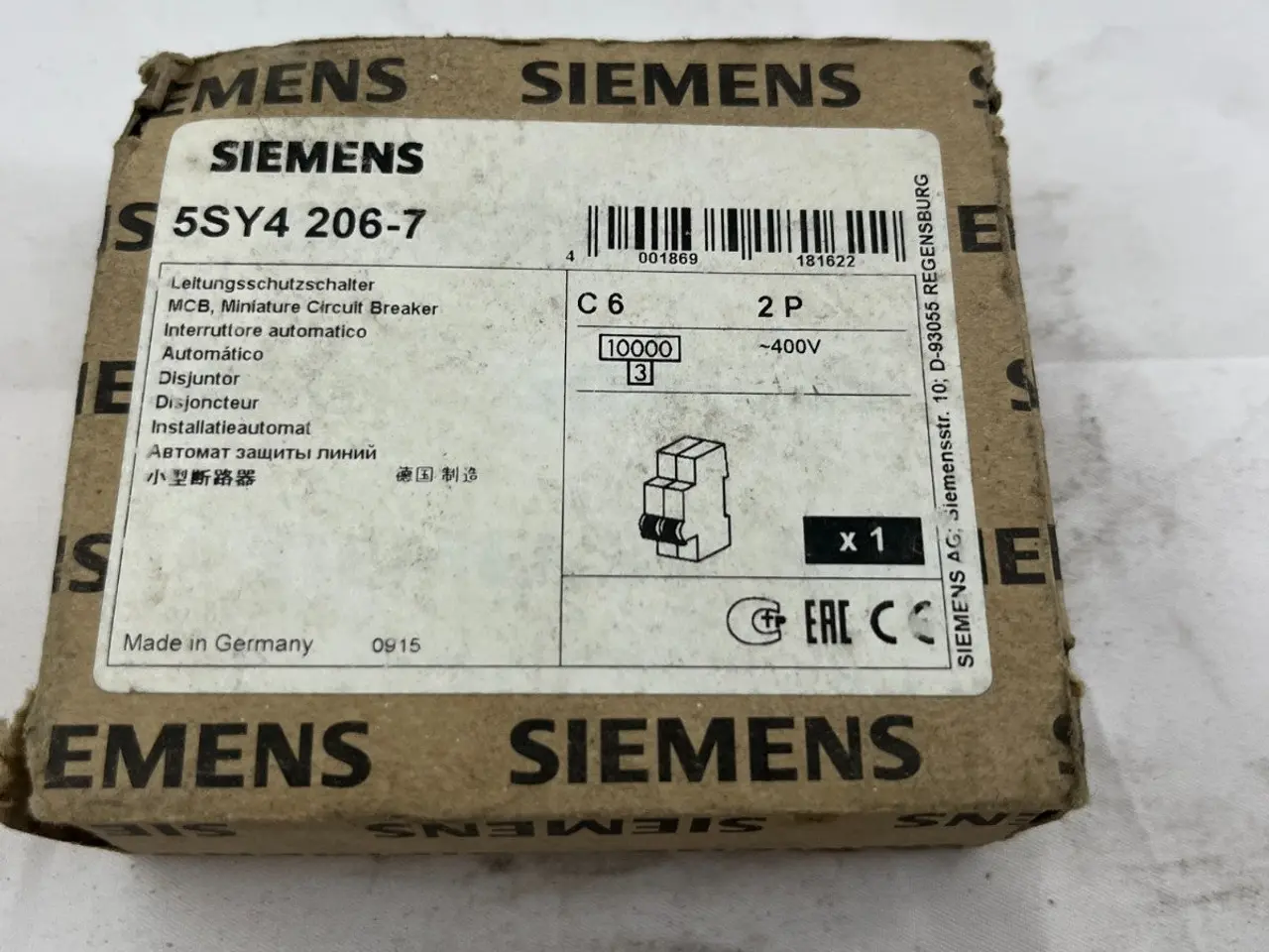 Billede 4 - Siemens 5SY4 206-7 MCB Miniature automatsikring 2P