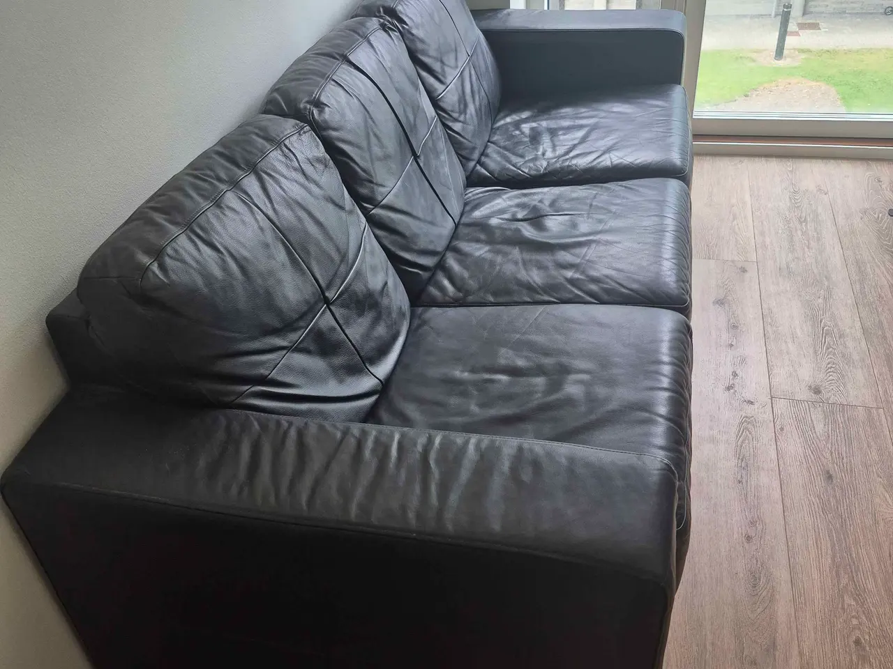 Billede 3 - Brugt, men god lædersofa