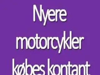 Nyere motorcykler købes kontant
