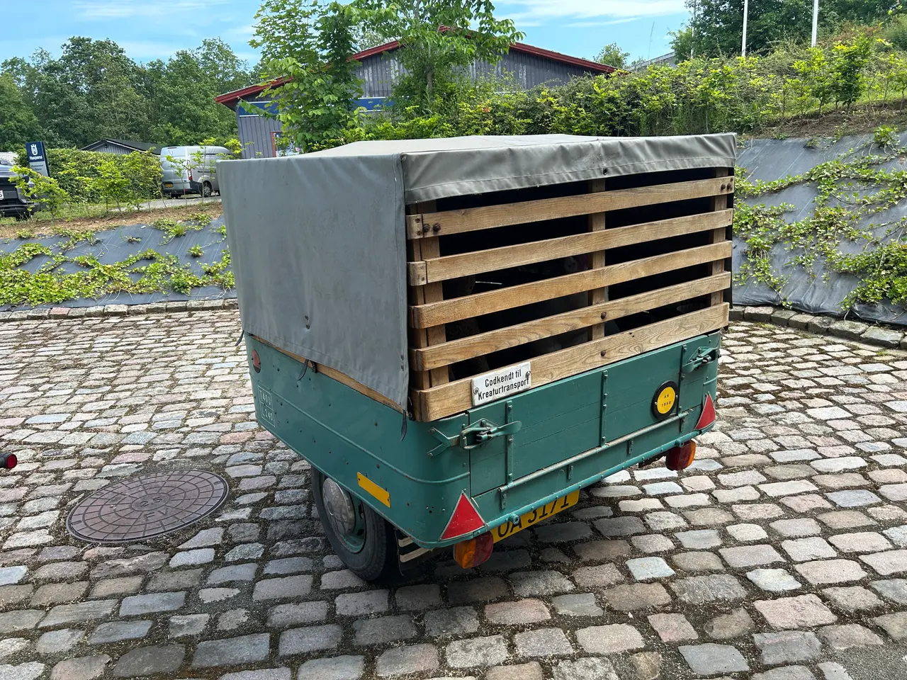 Billede 2 - Brenderup 400 kg trailer årg 1958 med 2 heste