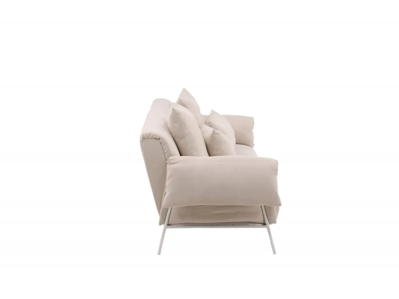 Billede 1 - ockero 3 personers Sofa - Beige og Hvid