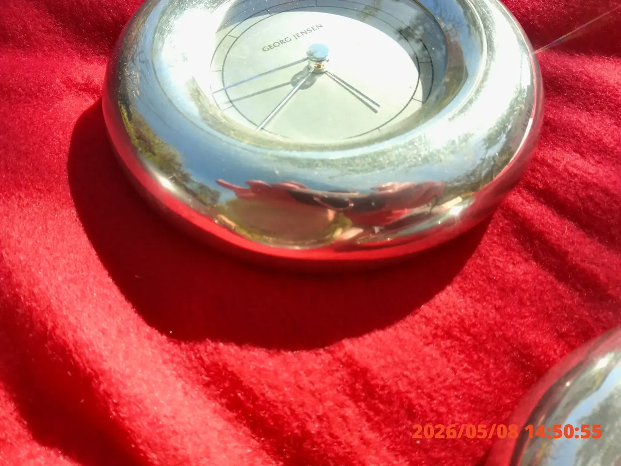 Billede 2 - Flotte runde bordure og barometer fra Georg Jensen