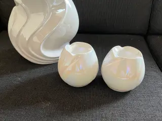 Vase og lysestager